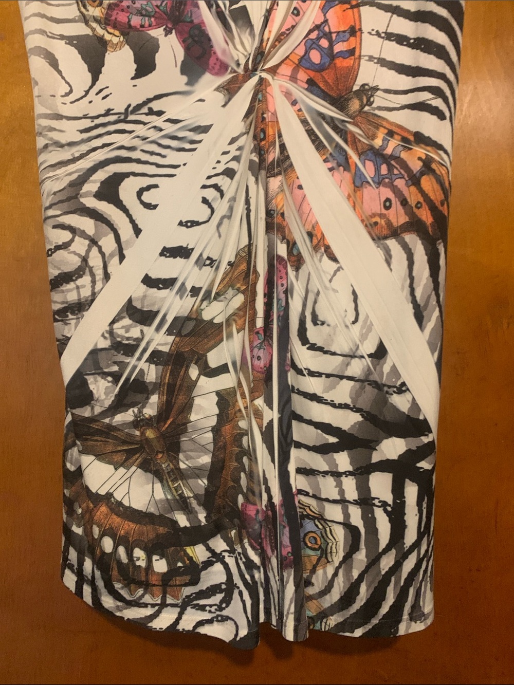 Boston Proper Size M Multicolored Butterfly Top - Picture 4 of 5